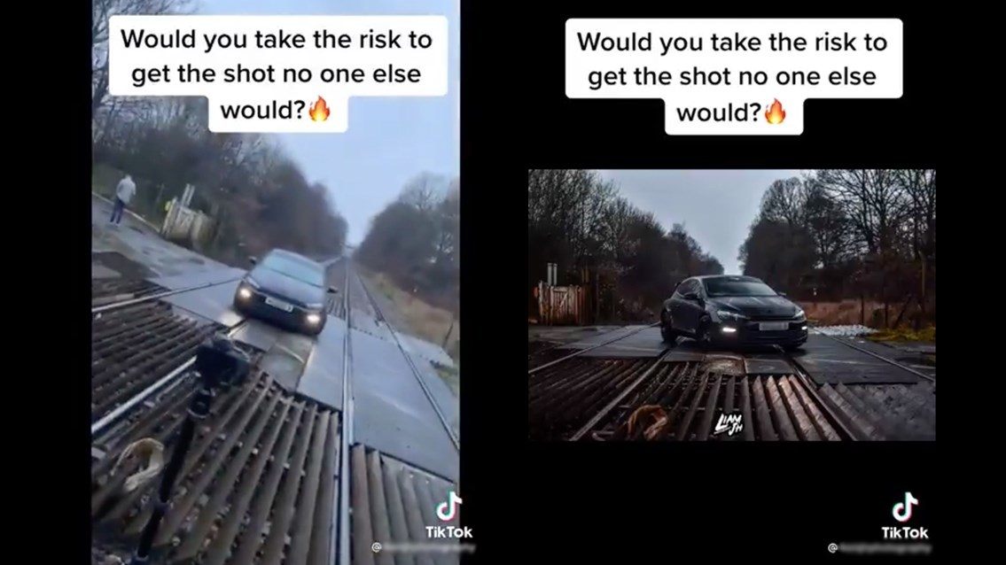 Tiktok Video Shows Car Being Photographed In Middle Of The Oaks Level Crossing Bromley Cross The Bolton News