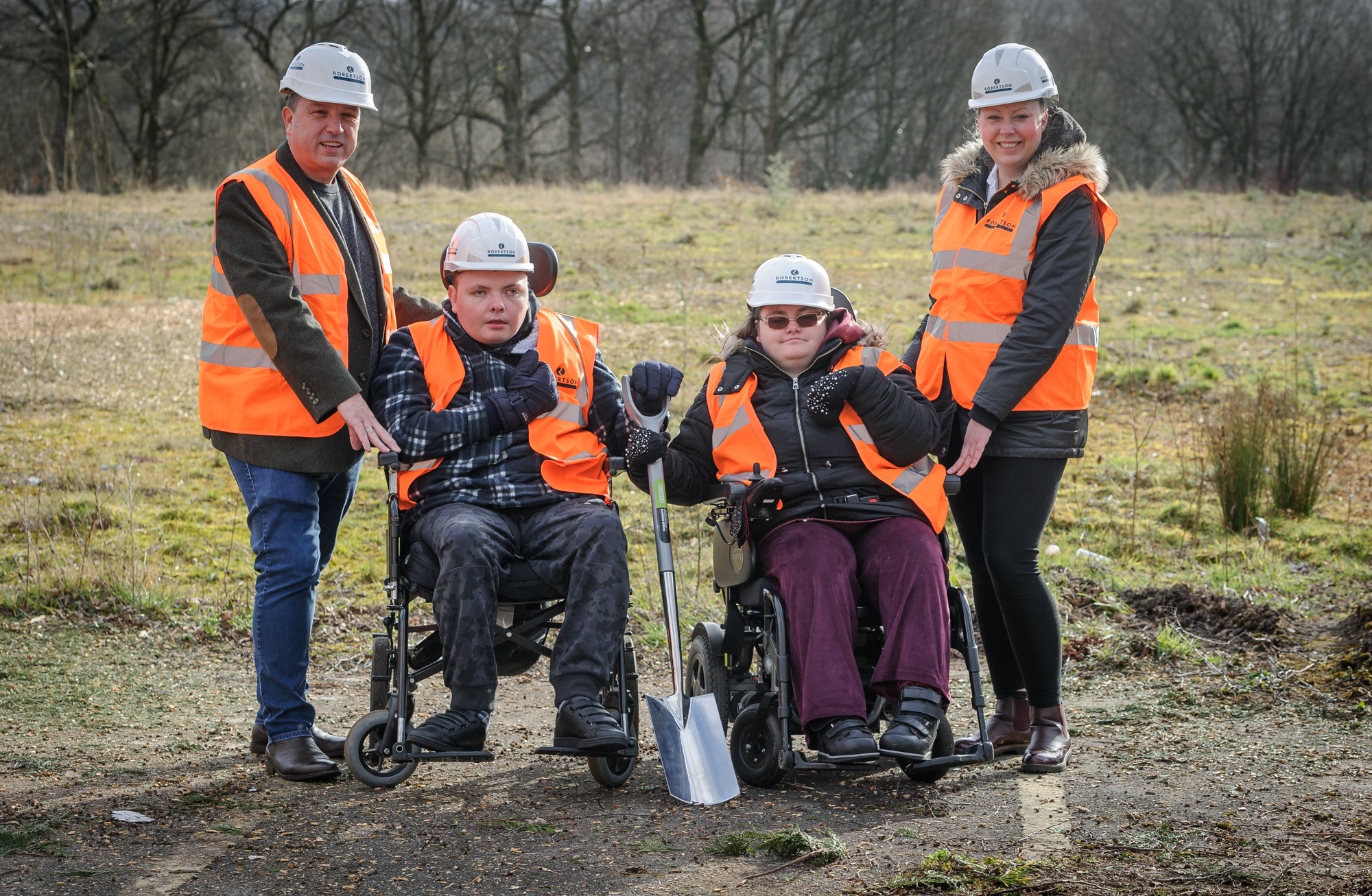 Cllr Morgan and Cllr Warren with service users David Grundy and Zena Grundy