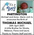 PARTINGTON THOMAS MICHAEL