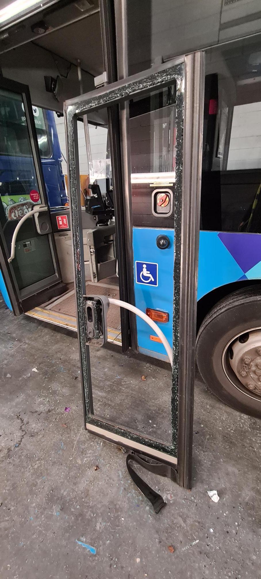 Diamond Bus services vandalised in Little Hulton between November 15 and 17, 2022. Credit: Diamond Bus